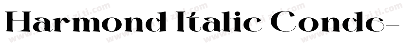 Harmond Italic Conde字体转换